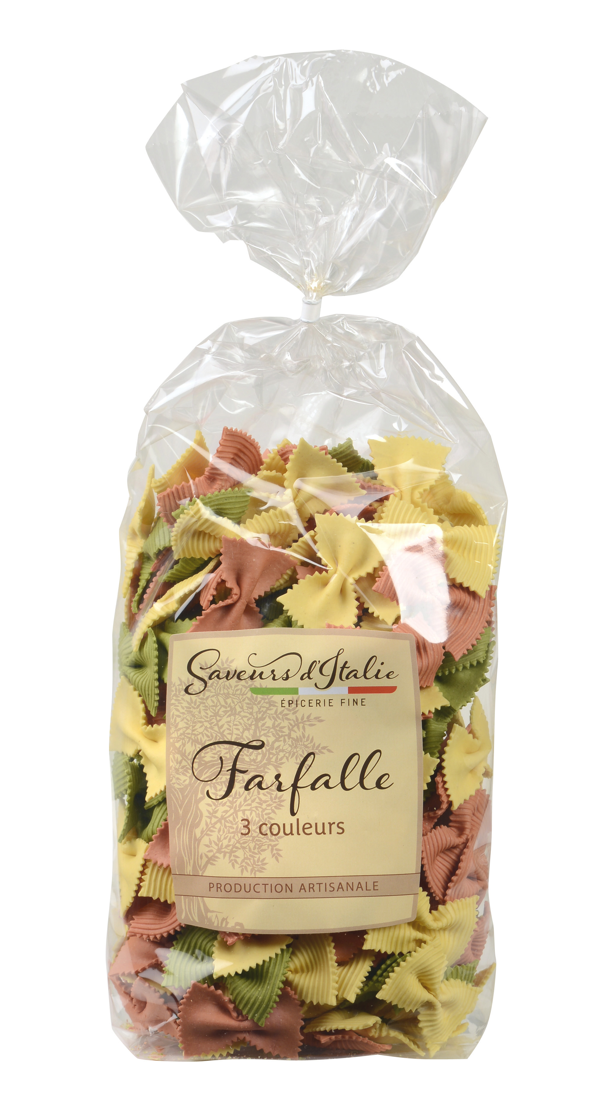 FARFALLE 3 COLORS WITH EGGS (NATURE, SPINACH, TOMATO)