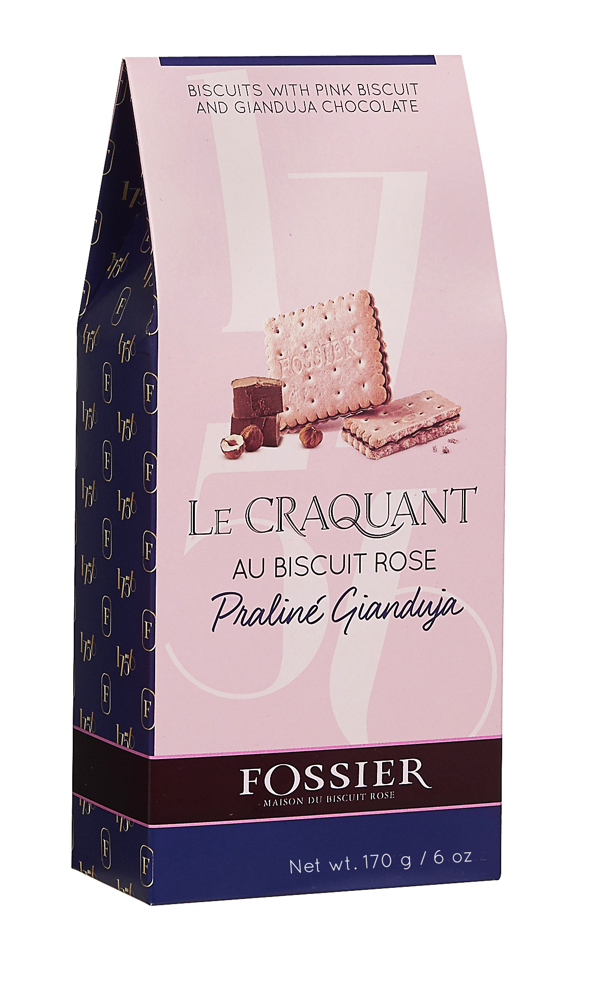 CRAQUANT PINK BISCUITS GIANDUJA